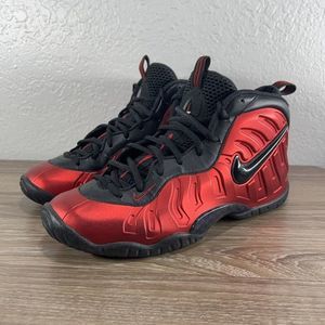 Nike Little Posite Pro (GS) 644792-604 University Red/Black Size 6.5 Y Rare